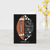 American Football I Can Do Things Bible God Jesus  カード (黄色い花)