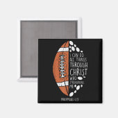 American Football I Can Do Things Bible God Jesus  マグネット (正面/裏面)