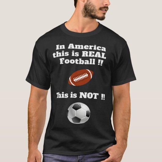 American football is the real football tシャツ (正面)