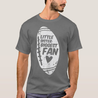 American Football Little Sister Biggest Fan Family Tシャツ