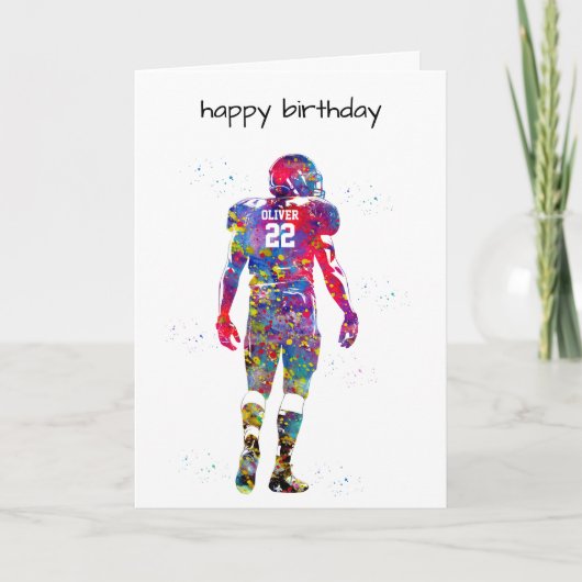 American Football Player  カード (正面)