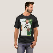 American Football Player No 76 Illustration SITE B Tシャツ (正面フル)
