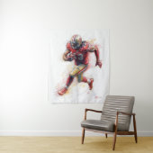 American Football Player Running with Ball Poster  タペストリー (インサイチュ)