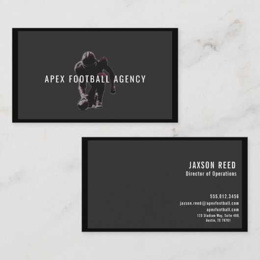 American Football Sports Management-Rising Red 名刺 (正面/裏面)