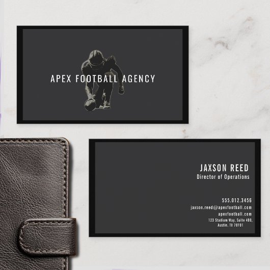 American Football Sports Management-sepia 名刺