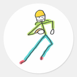 American Football Stickman ラウンドシール