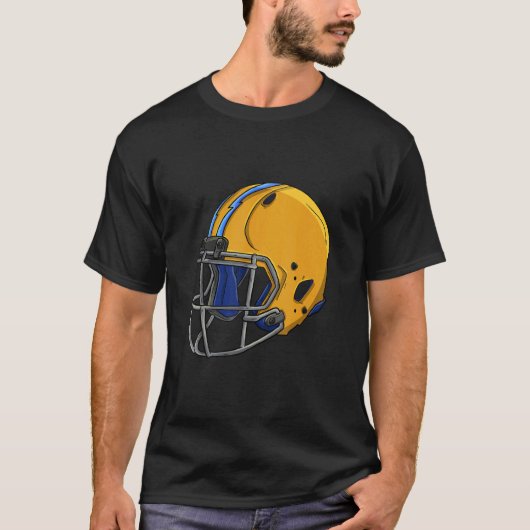 American Football Team  Men Football Helmet Love Tシャツ (正面)