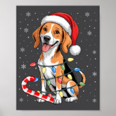 American Foxhound Dog Ugly Christmas Candy Cane Tr ポスター (正面)