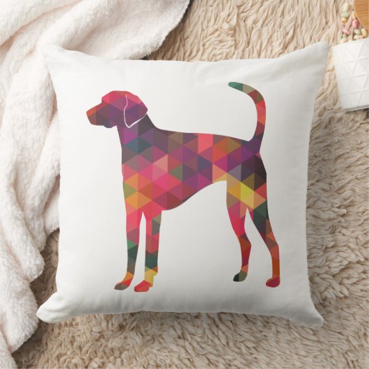 American Foxhound Geo Pattern Silhouette 数々の - クッション (ブランケット)