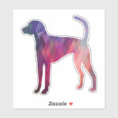 American Foxhound Geometric Patternシルエット シール (シート)