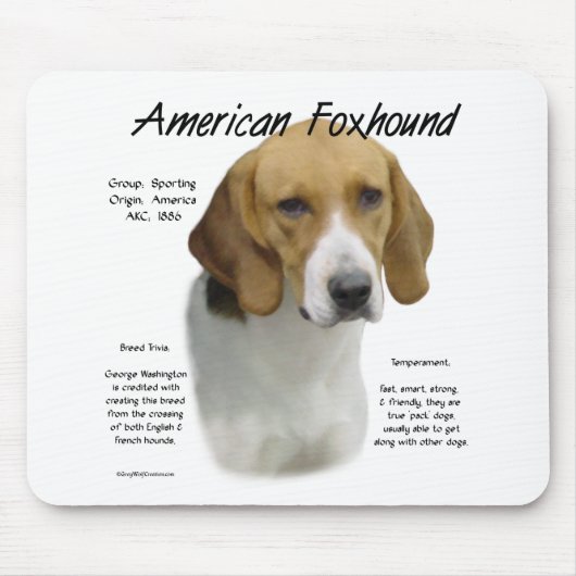 American Foxhound History, All About Foxhounds マウスパッド (正面)