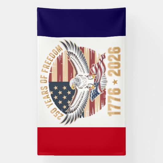American Freedom 250th Anniversary 横断幕 (縦)