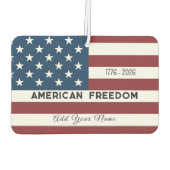 American Freedom Personalized Name カーエアーフレッシュナー (裏面)