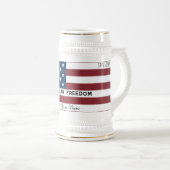 American Freedom Personalized Name ビールジョッキ (正面右)