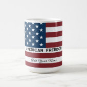 American Freedom Personalized Name モーフィングマグカップ (中央)