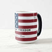 American Freedom Personalized Name モーフィングマグカップ (正面右)