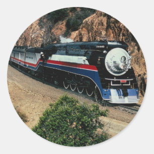 American Freedom Train 4449 at Cape Horn, Californ ラウンドシール
