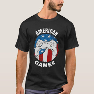 American Gamer、7月4日、American Flag Video G Tシャツ