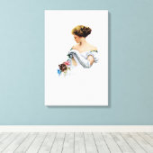 American Girl – ハリソン・フィッシャーによる奇妙な瞬間 キャンバスプリント (インサイチュ (ウッドフロア))