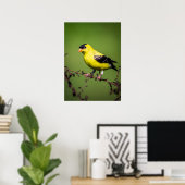 American Goldfinch Poster ポスター (ホームオフィス)
