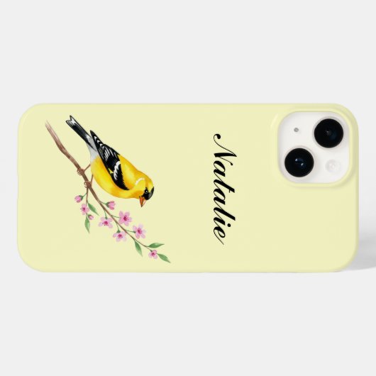 American Goldfinch Wild Bird Lover Gift Custom  Case-Mate iPhoneケース (裏面 (横))