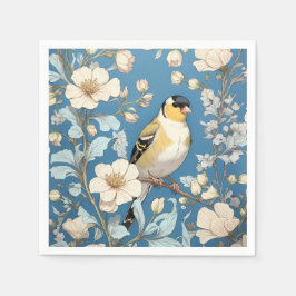 American Goldfinch William Morris Inspired スタンダードカクテルナプキン