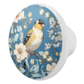 American Goldfinch William Morris Inspired セラミックノブ (右)