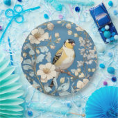 American Goldfinch William Morris Inspired ペーパープレート (パーティー)