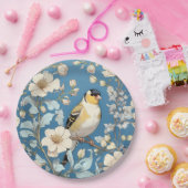 American Goldfinch William Morris Inspired ペーパープレート (パーティー)