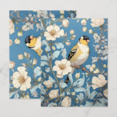 American Goldfinch William Morris Inspired ポストカード (正面/裏面)