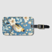 American Goldfinch William Morris Inspired ラゲッジタグ (正面横)