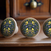 American Goldfinches Bird Ceramic Pull Knob セラミックノブ