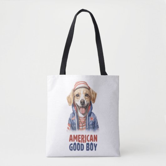American GoodBoy Dog US Jacket 7月4日 トートバッグ (正面)
