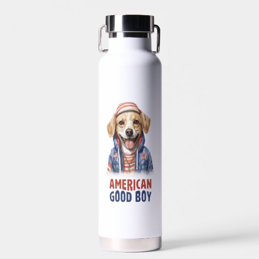 American GoodBoy Dog US Jacket Th July ウォーターボトル (正面)