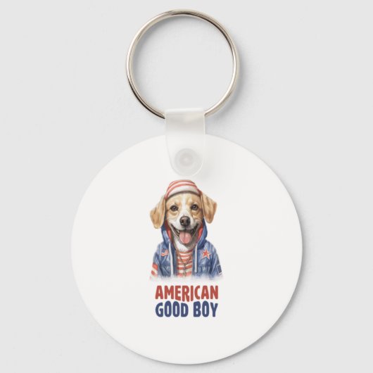 American GoodBoy Dog US Jacket Th July キーホルダー (正面)