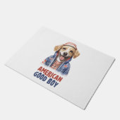 American GoodBoy Dog US Jacket Th July ドアマット (アングル)