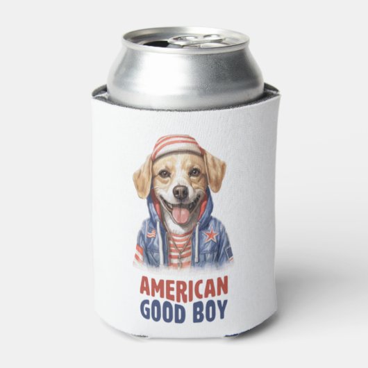 American GoodBoy Dog US Jacket Th July 缶クーラー (缶正面)