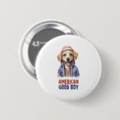 American GoodBoy Dog US Jacket Th July 缶バッジ (正面&裏面)