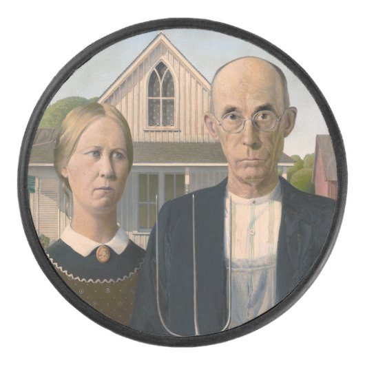 American Gothic:カントリーライフ貧しい農村農家 アイスホッケーパック (正面)