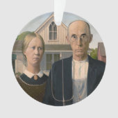 American Gothic:カントリーライフ貧しい農村農家 オーナメント (正面)
