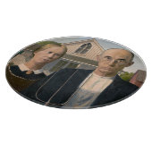 American Gothic：カントリーライフ貧しい農村農家 カッティングボード (角)