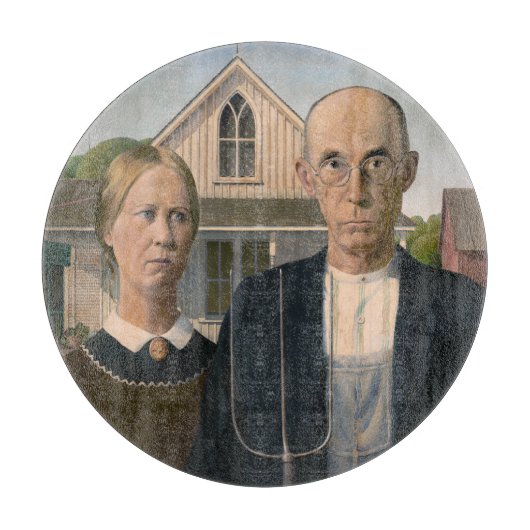 American Gothic:カントリーライフ貧しい農村農家 カッティングボード (正面)