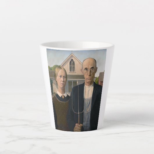 American Gothic：カントリーライフ貧しい農村農家 カフェラテマグ (正面)