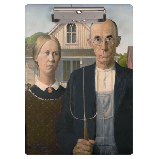 American Gothic：カントリーライフ貧しい農村農家 クリップボード (正面)