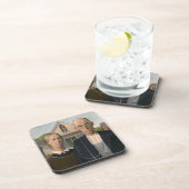 American Gothic:カントリーライフ貧しい農村農家 コースター (右側)