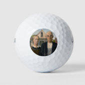 American Gothic：カントリーライフ貧しい農村農家 ゴルフボール (正面)