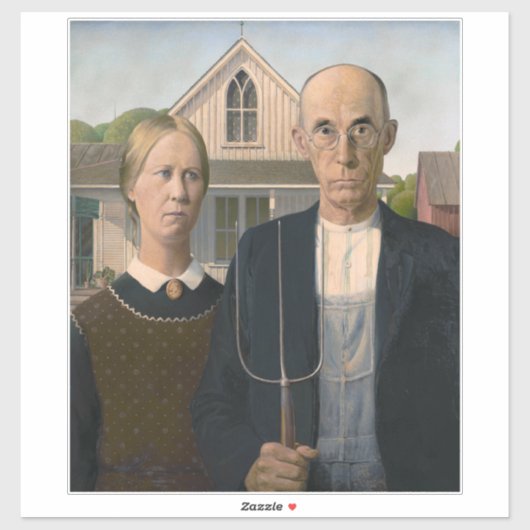 American Gothic：カントリーライフ貧しい農村農家 シール (シート)