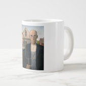 American Gothic：カントリーライフ貧しい農村農家 ジャンボコーヒーマグカップ (正面右)