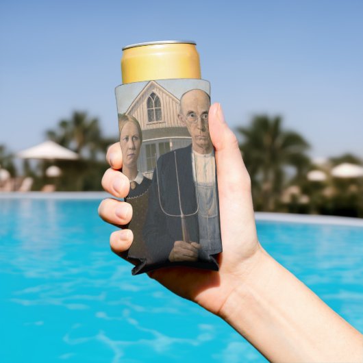 American Gothic：カントリーライフ貧しい農村農家 スリム缶クーラー (インサイチュ プール)