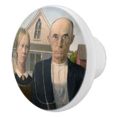 American Gothic：カントリーライフ貧しい農村農家 セラミックノブ (右)